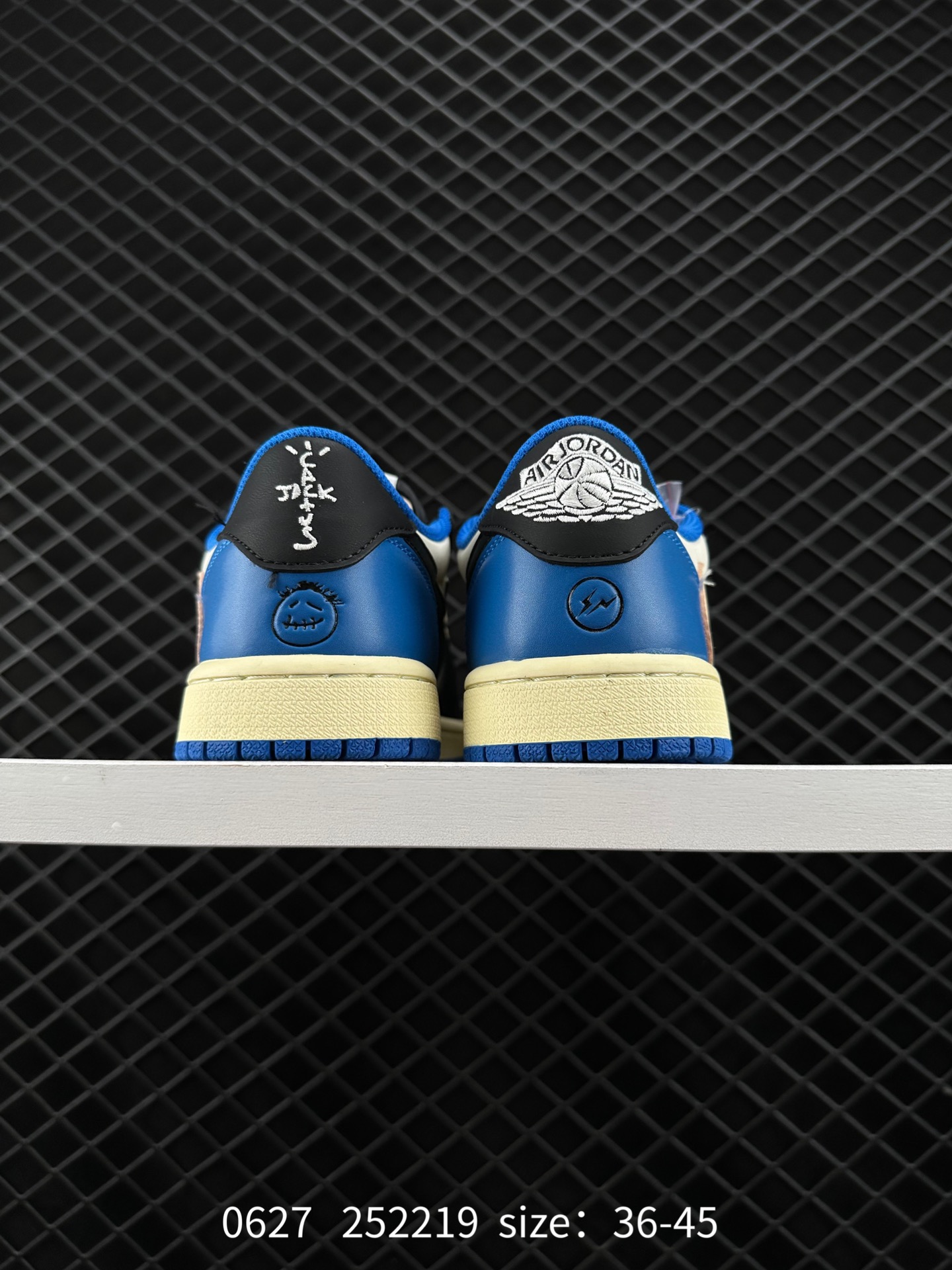 Fragment Design x Travis Scott x Nike Air Jordan 1 Low OG SP”Military Blue”